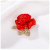 Temperament Temperament Red Rose Brooch High-end High-end Suit Pins  Female Lady