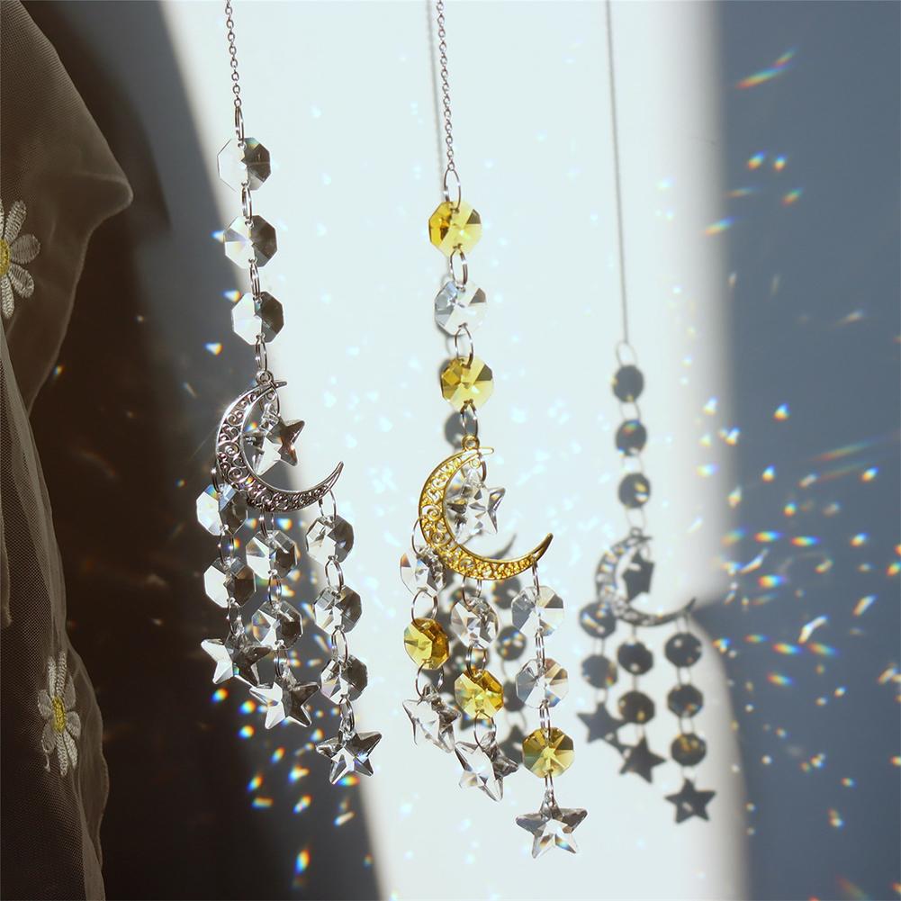 Rainbow Crystal Angel Chakra Sun Catchers Car Charm Pendant Wall Window Door Wind Chimes Hanging Ornaments Room Home Decor