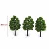 3.5cm, 30 Pieces, for Model Railroads, Trees, Forests, N Gauge, Dioramas, Structures, Railways, Architecture, and Model Landscapes, Dark Green