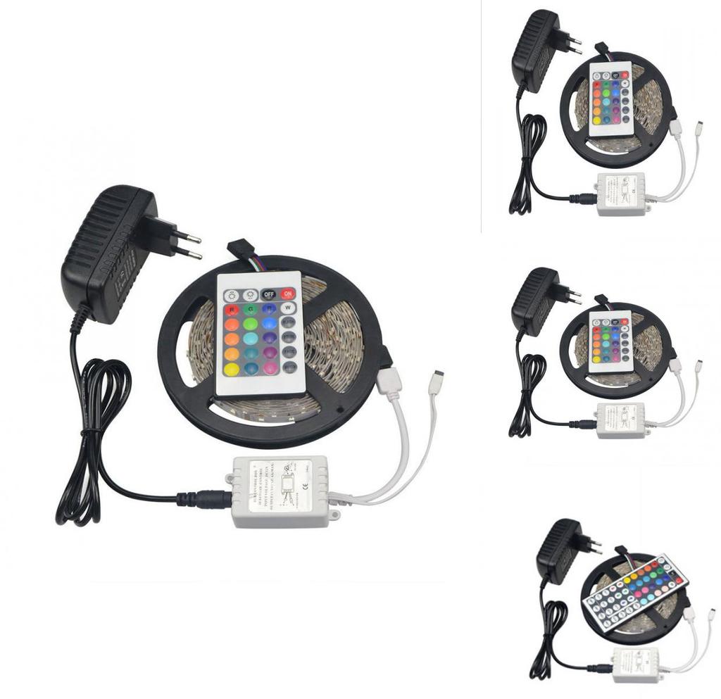 Светодиодная лента 12В 3528RGB с мини-пультом дистанционного управления, неводонепроницаемая, яркое освещение для декорации фона телевизора