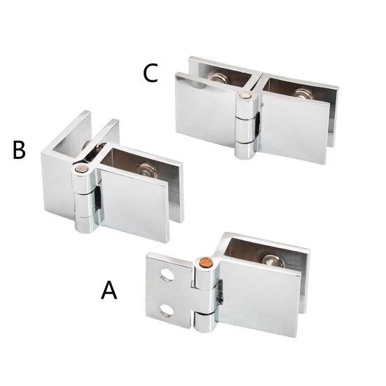 Стеклянная петля Прочный длительный срок службы Поворотная простая эксплуатация Антикоррозийная петля для ванной комнаты Сплав без перфорации Петля для стеклянной двери в помещении