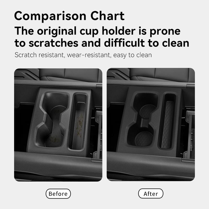 Suitable for 24-26 Silverado EV central control water cup holder shock-absorbing sleeve limited beverage storage seat