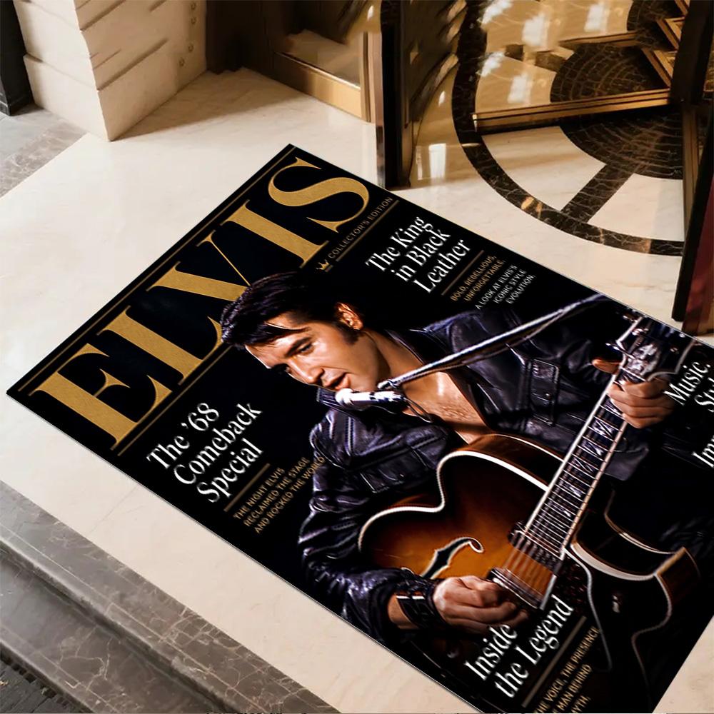 Elvis Presley's Iconic Pose Carpet Design for Decorate room Kitchen Foyer Dining Room Antislip Carpet Office home decor