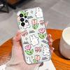 Чехол для Samsung A23 A24 A30 A31 A32 A33 A34 A40 A41 A50 A51 A52 A3 A5 Чехол с милым рисунком кролика из мультфильма Мягкая силиконовая защита камеры для Samsung