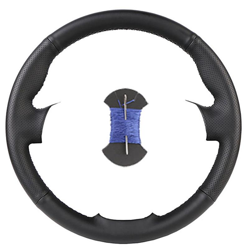 TQ014Custom Carbon Fiber Leather Car Steering Wheel Cover For Ford Focus 2 2005-2011 (3-Spoke) Anti-Slip Fix Worn OEM Wheel