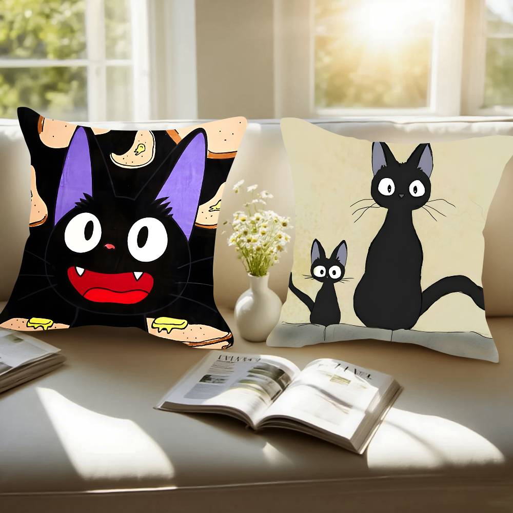 Cute Comic Cat Pillow Case Pattern Printed Pillowcase For Living Room Sofa Cushion Cover & Bedroom Decor