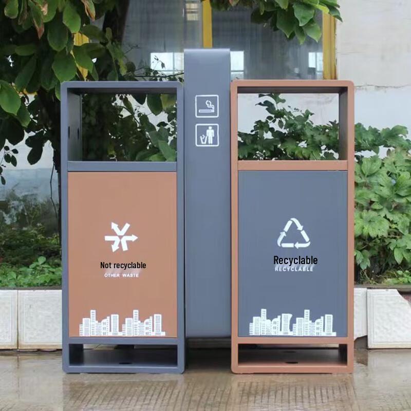 Chunsen Outdoor Steel-Wood Recycling Bin