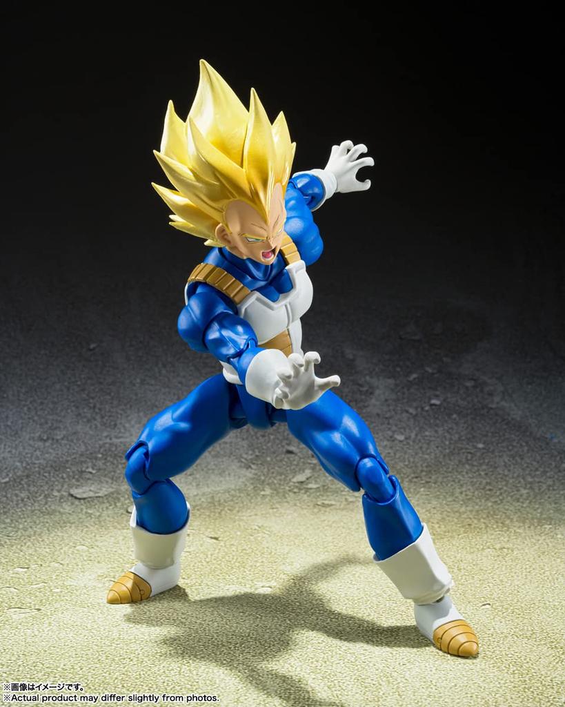 TAMASHII NATIONS Dragon Ball Z Super Saiyan Vegeta Super Saiyan 135mm PVC ABS Painted Action Figure S.H.Figuarts -Awakening Blood- Approx. &