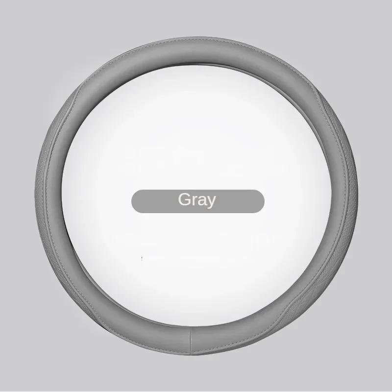 Перфорированная лоскутная оплетка на руль из кожи наппа, нескользящая, дышащая, автомобильный аксессуар для интерьера, универсальная, 15 дюймов (Прибл. 38 см)