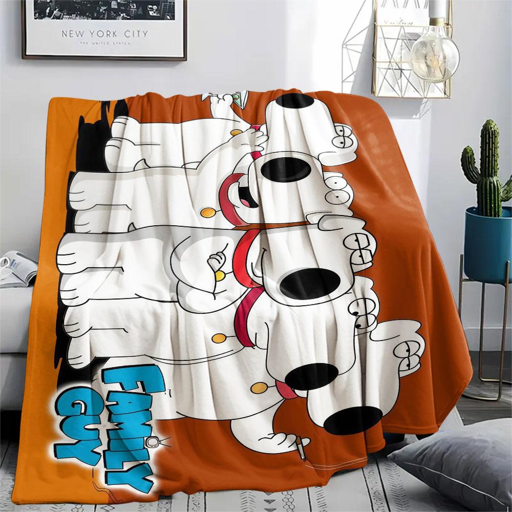 Brian Printed Flannel Blanket, soft throw for bedroom sofa, washable, fan merchandise, great gift.