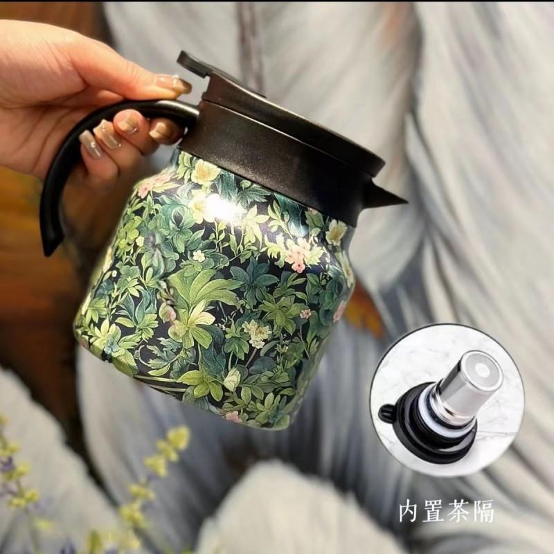 316 Stainless Steel Insulated Tea Pot Home Use Separation Water Bottle