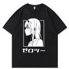 Japanese Anime T-shirt Unisex Kawaii Cartoon Zero Two T Shirt Harajuku Unisex Tops Unisexga Graphic Tees Loose Oversize Unisex Tops Tee