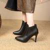 Autumn and Winter Footwear Plus Size Comfortable Pointed High-heeled Stiletto Boots Simple Women's Boots