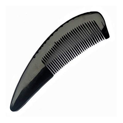 Расческа для волос Ivymaker Hair Natural Buffalo, рог, антистатическая, унисекс, с мелкими зубьями, черная, 16-18 см