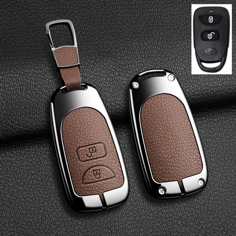 Suitable Car Key Case Cover Holder For Hyundai Kia Tucson Sonata Santa FE Carens 2/3buttons Remote Key Protective Accessories