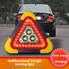 4 Modes Breakdown Alarm Lamp 2-IN-1 Triangle Warning Sign Portable Flashing Light on Hand  Outdoor