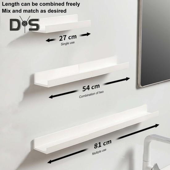 Bathroom Wall Shelf Traceless Stickers Easy Install Storage Rack Home Decor Wall Mounted Shelf Kitchen Toys Essentials Organizer