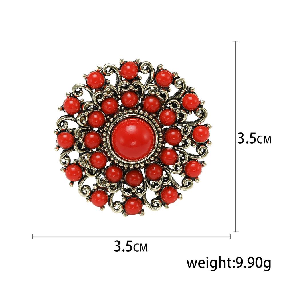 Court Baroque Brooch Vintage Turkish Blue Brooch Fashion Accessories