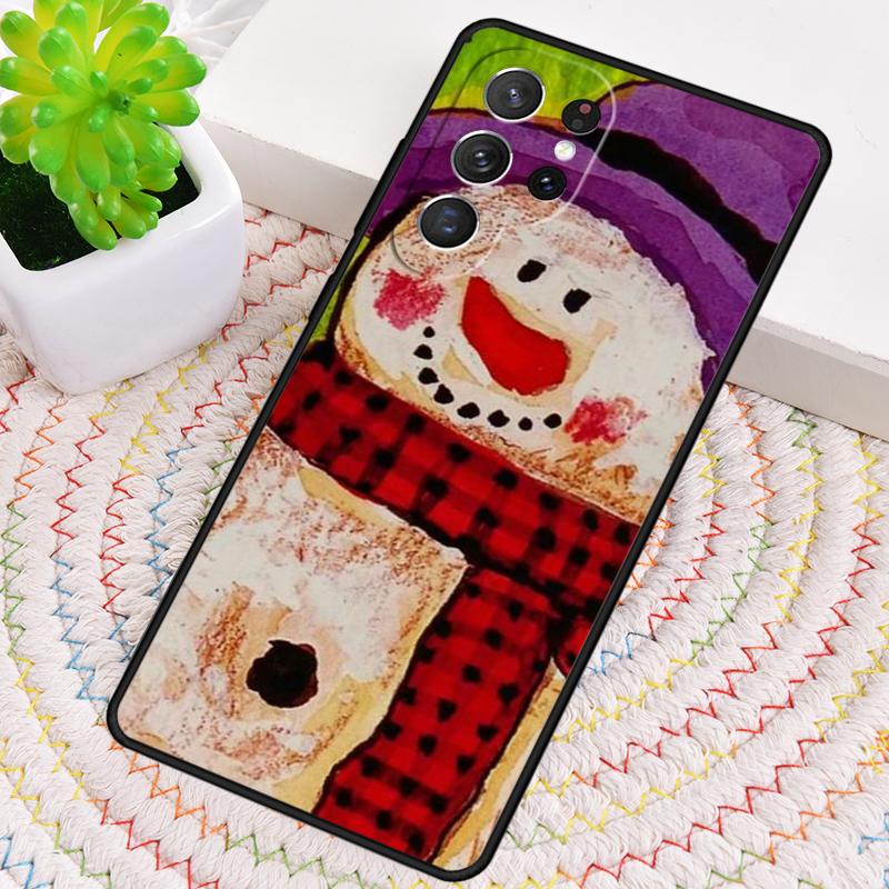 Рождественский чехол-снеговик для Samsung Galaxy note 10 pro S26 Ultra S23 S24 FE S25 S21 S22 PLUS ударопрочный