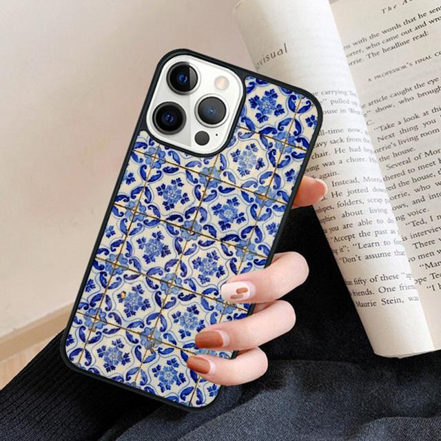 Чехол для телефона с португальской плиткой Для iPhone 17 Air 16 15 14 plus 12 13 pro max coque Оболочка Fundas