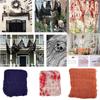 House Warning Halloween Gauze DIY Bar Ghost House Gauze Scary Ragged Cloth  Layout