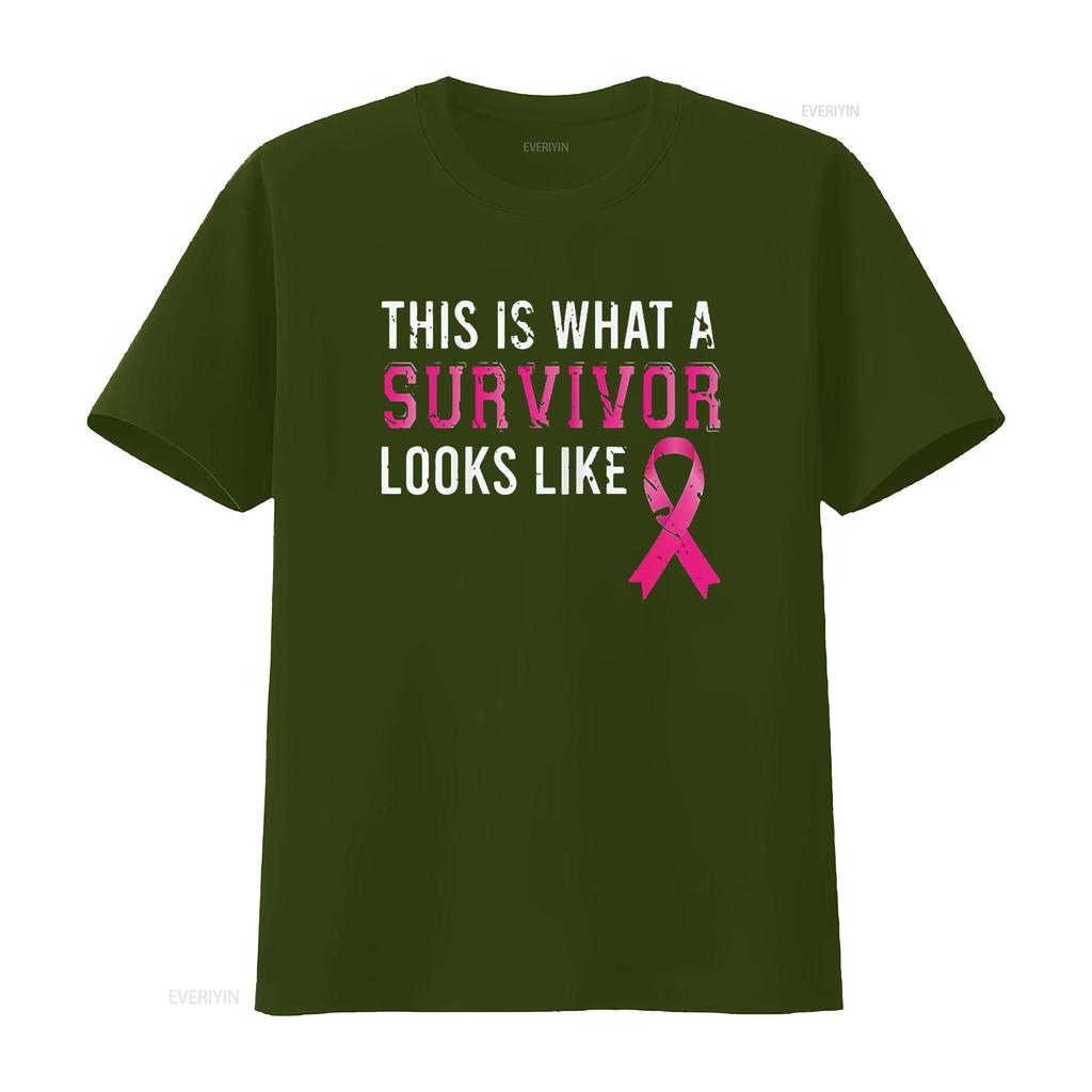 Cancer Survivor Women Breast Awareness T Shirt Black 2XL vintage Washed Stylish fashion Versatile Comfortable Breathable