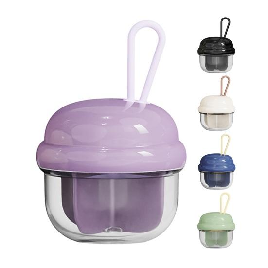 Mini Pill Storage Box with 4 Compartments Clear Visible Portable Travel Pill Case Medication Dispenser Capsule Pill Organizer Container