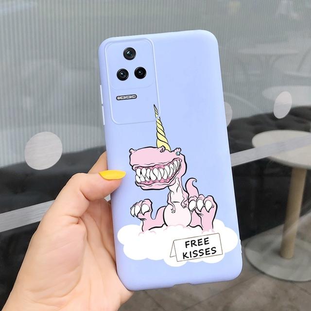 Чехол для Xiaomi Poco F4, чехол с милым мультяшным пришельцем, мягкий силиконовый чехол из ТПУ для телефона Xiaomi Poco F4 GT PocoF4, противоударный чехол