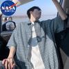 Мужская клетчатая рубашка с коротким рукавом NASA MARVEL