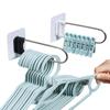 Stainless Steel Hook for Clothes Hanger Clothespin Storage Rack Self-adhesive Wall Hook Organizer U-shaped Bathroom Accessories