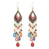 Women and Girls Fashion Dangler Earrings | Gold Plated Long Beaded Tassel Earrings Bohemia Dangler Earrings