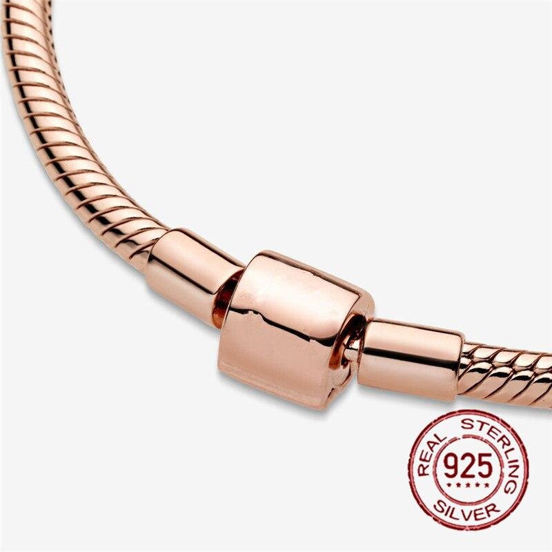 Продажа 925 стерлингового серебра Moments сетчатый браслет змея цепь шарм бусины браслет для женщин мода Diy ювелирные изделия 6 стилей