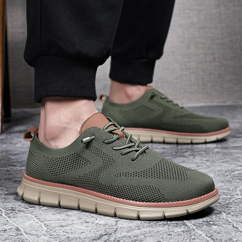 Men's Shoes Summer Breathable New Fly-woven Mesh Breathable Casual Shoes Soft-soled Sports Shoes Wind Men