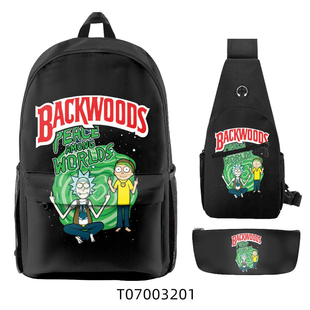 Популярный 3D Рюкзак Backwoods Сигара Студенческий Рюкзак для Кампуса Дорожная Сумка