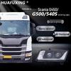 Светодиодные противотуманные фары Scania G450/G500/540S с двумя линзами, высокая яркость