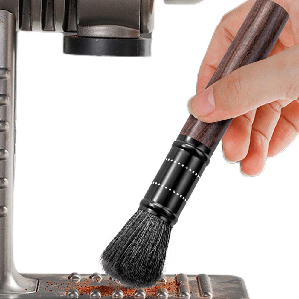 Щетка для эспрессо Деревянная ручка Щетка для чистки 16,9 см Гибкая щетка для кофейной пудры Мягкая щетка для чистки эспрессо-машины Для дома