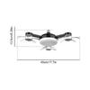 Electric Ceiling Fan Drone Fan E26/E27 Silent Wireless Electric Fan with Light Remote Control Universal Dimming for Home