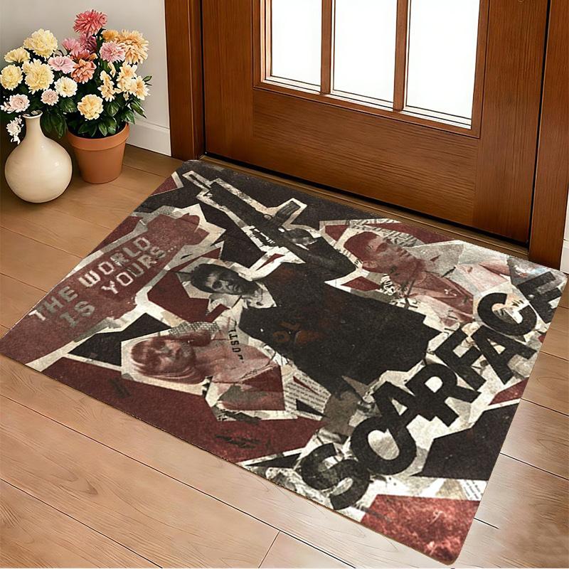 Scarface Collage Living Room Non-Slip Area Rug Soft Carpet for Bedroom Game Playroom Sofa Office Home Decor Doormat Christmas Gift C9211122