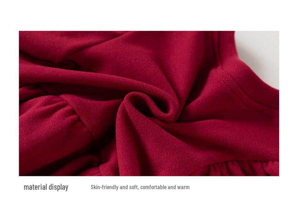 Термофлисовый комбинезон для девочки, цвет винно-красный: Осенне-зимний костюм для ползания в подарок на 100-дневный праздник