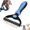 Pet Brush - SSS - Double-Sided Dog Brush - Stainless Steel - Undercoat Removal - Lightweight and Portable