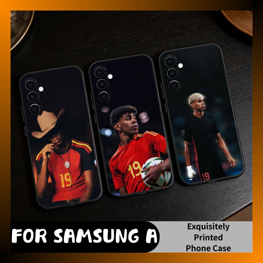 LY19 L-Lamine Футбольный Игрок Ямал Чехол для Телефона Для Samsung Galaxy A73,A72,A71,A70,A52,A51 Другие Мягкий Черный Чехол