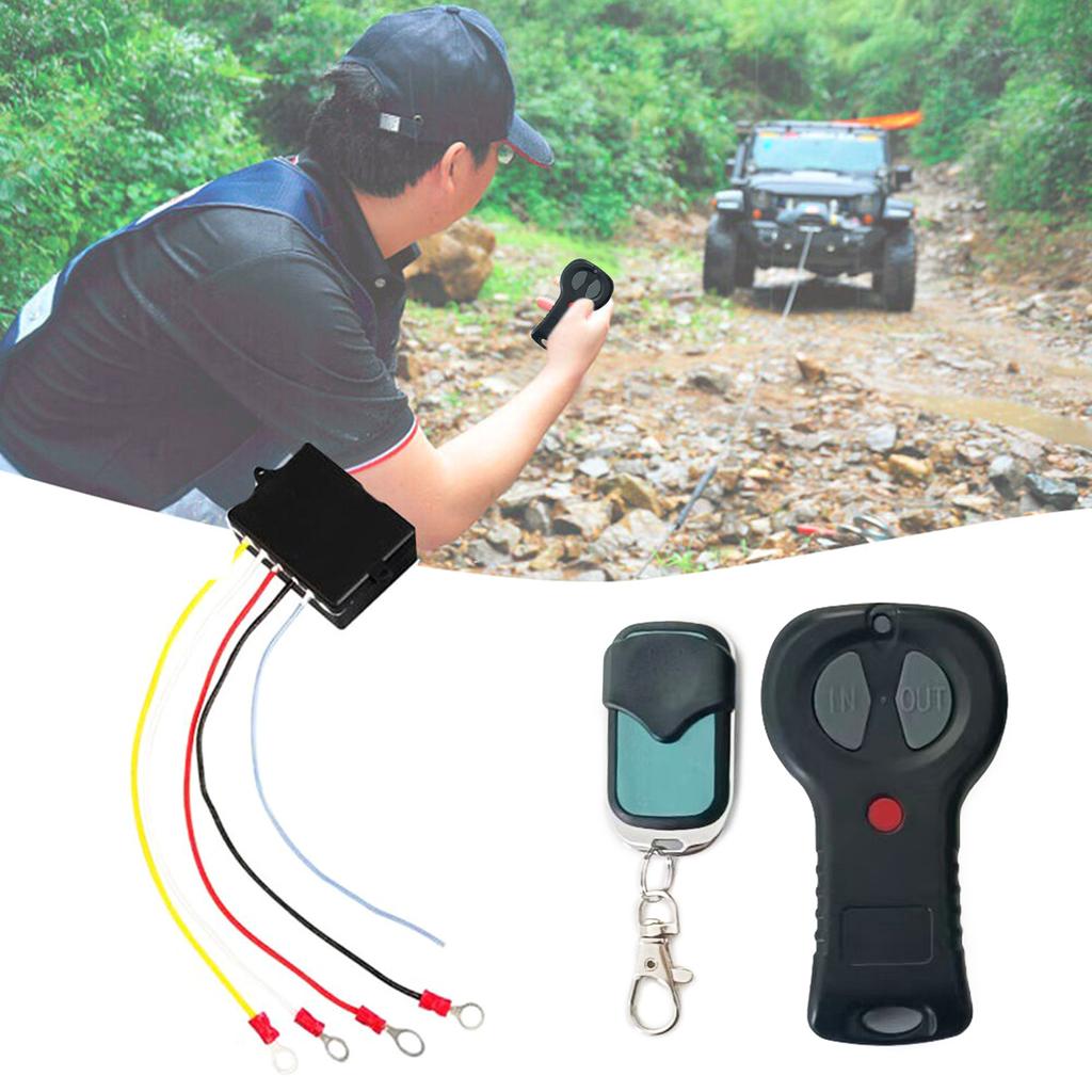 Remote Control Kit DC 12V 433MHz Recovery Wireless Winch Waterproof Switch Handset Controller for Car ATV SUV Car
