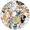 50Pcs Pieces Cute Dog Stickers Puppy Decals Waterproof Vinyl Gifts for Laptop, Water Bottle,Phone, Luggage, Teens Adults Kids Boys Girls