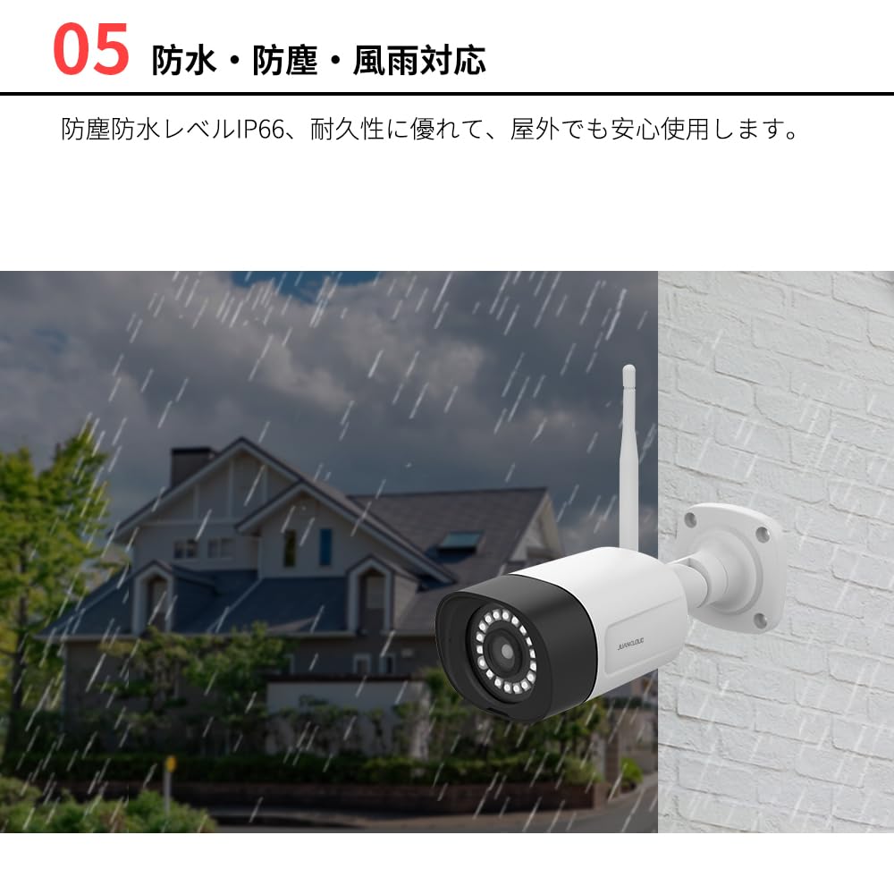 Juancloud Network Outdoor IP Camera with Sensor Light Wi-Fi JA-PJ2031-W