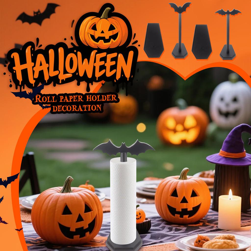 Paper Towel Holder - Halloween Decor For Kitchen And Bathroom - Gothic Home Decor For Oddities And Curiosities - Goth Accessories For Countertop Stand