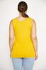 Женская блузка большого размера Горчичная блузка без рукавов с круглым вырезом больших размеров