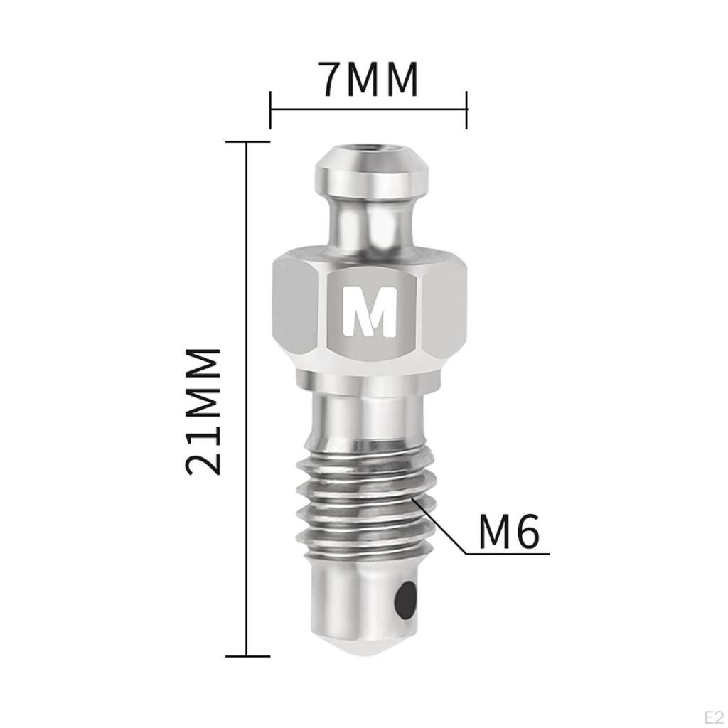 2 Pieces Brake Caliper Bleed Screws Professional Lightweight Titanium Alloy Bike Bolts