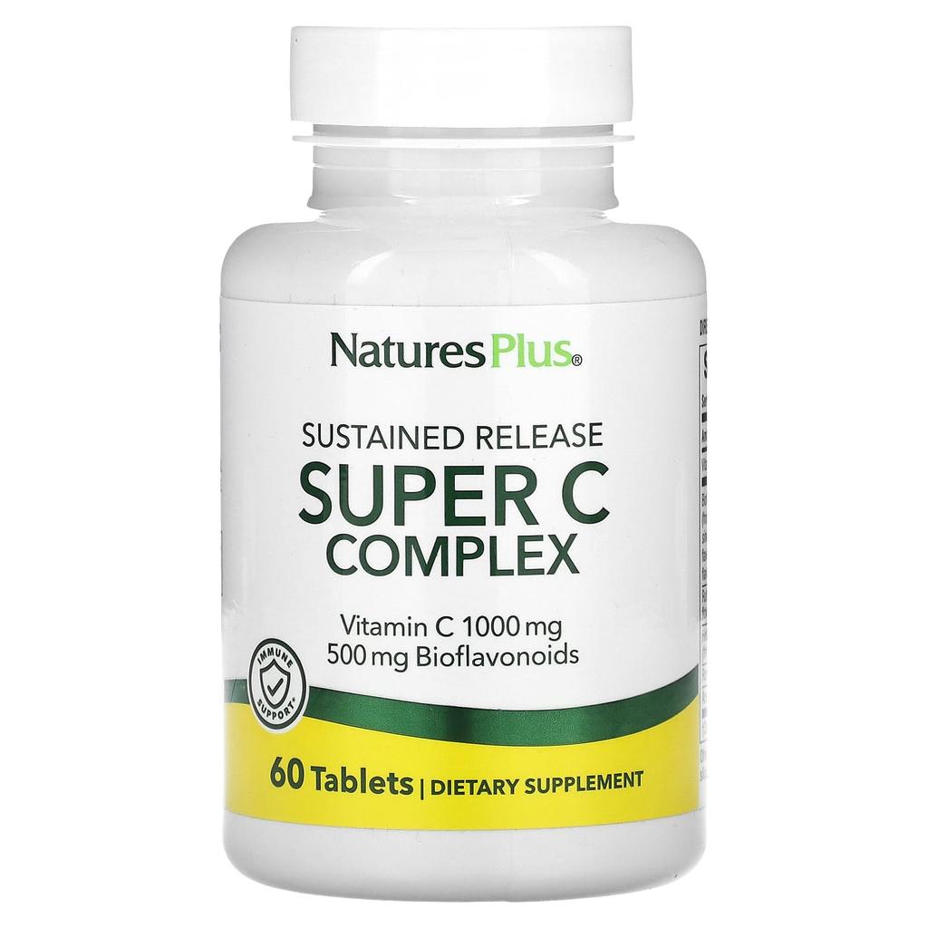 NaturesPlus, Комплекс Супер С пролонгированного действия, 60 таблеток