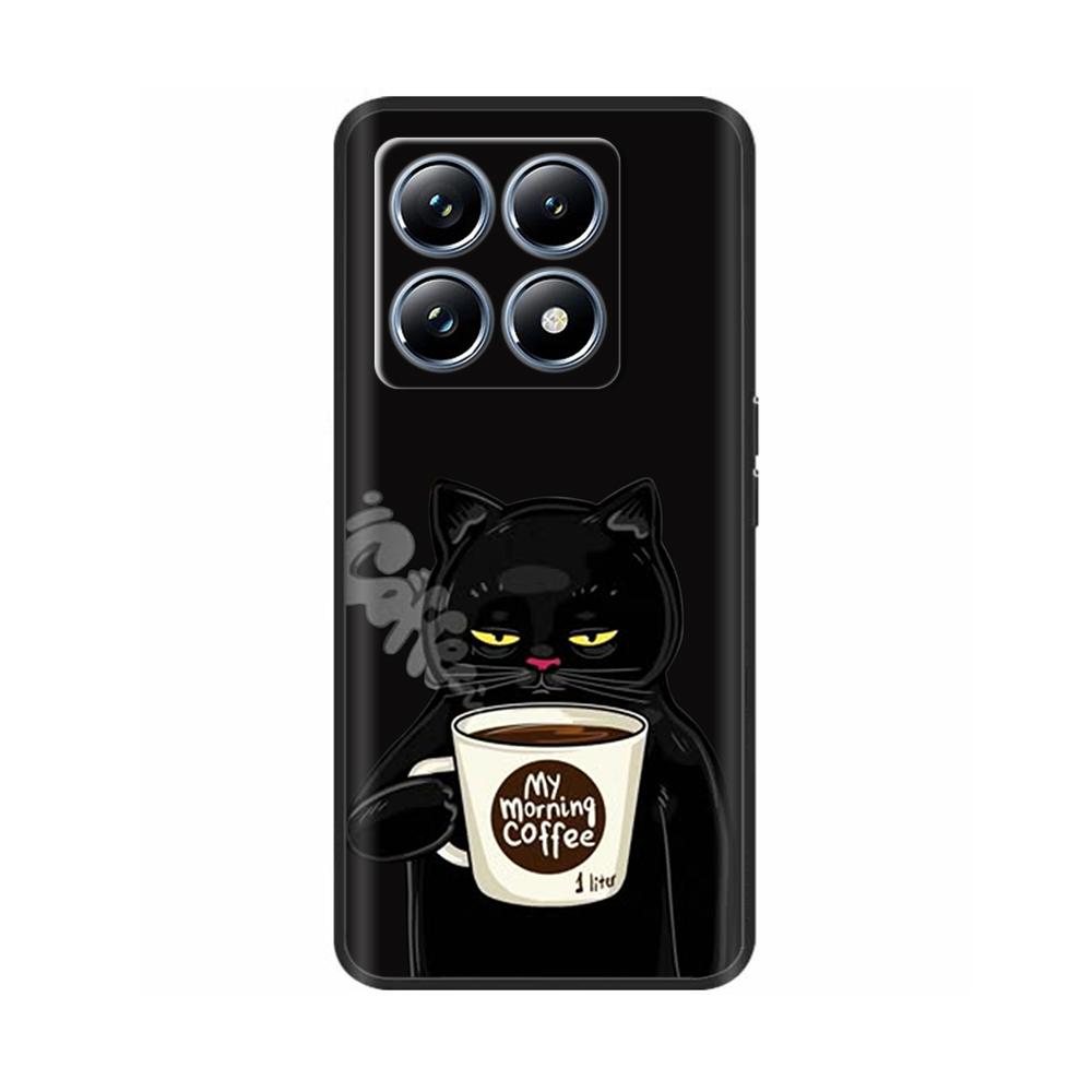 Для Xiaomi Mi 14T Pro Чехол Мягкий Жидкий Силикон Защита Задняя Крышка для Xiaomi 14T Pro Mi14T 5G Чехлы Расписные Мультяшные Фундас