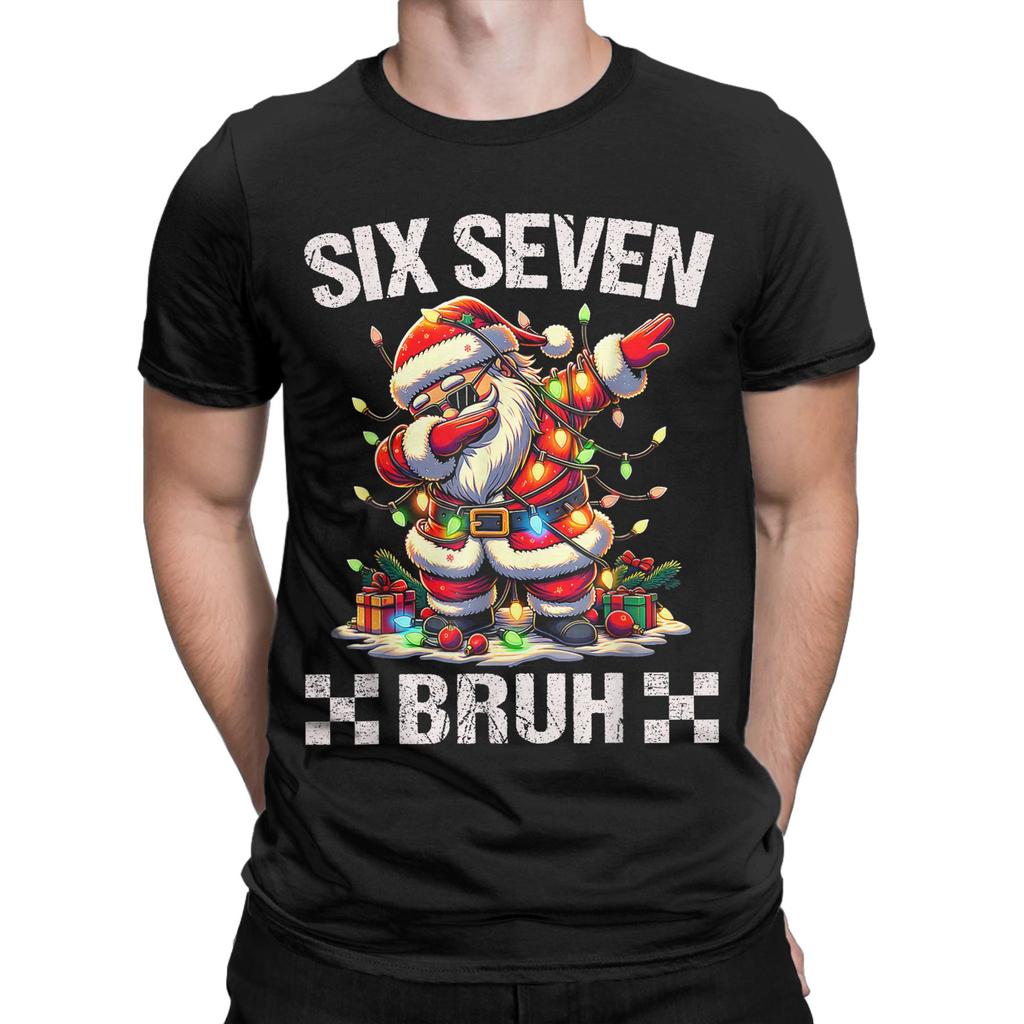 67 Six Seven Burh Funny Christmas 6 7 Meme T-Shirt Summer Cotton T Shirts For Male Hippie Pattern Tshirt Short-Sleeve Clothes